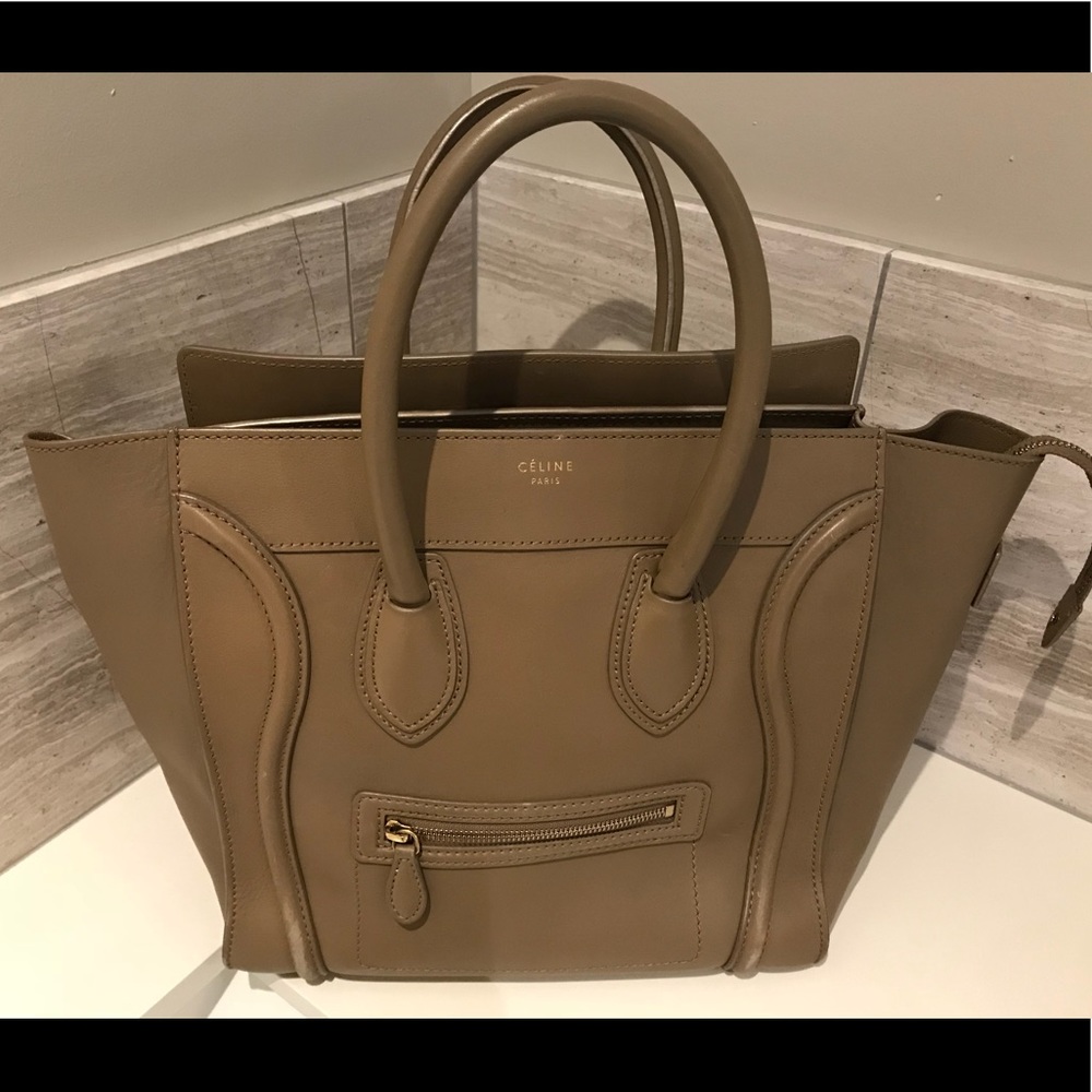 Celine Mini Luggage in Taupe